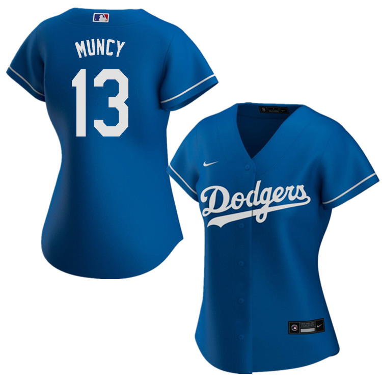 Nike Women #13 Max Muncy Los Angeles Dodgers Baseball Jerseys Sale-Blue